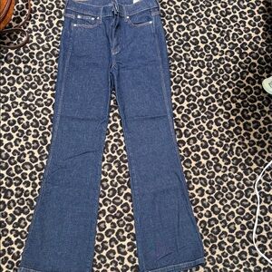 AYR Indigo Wide-Leg Flare Jeans